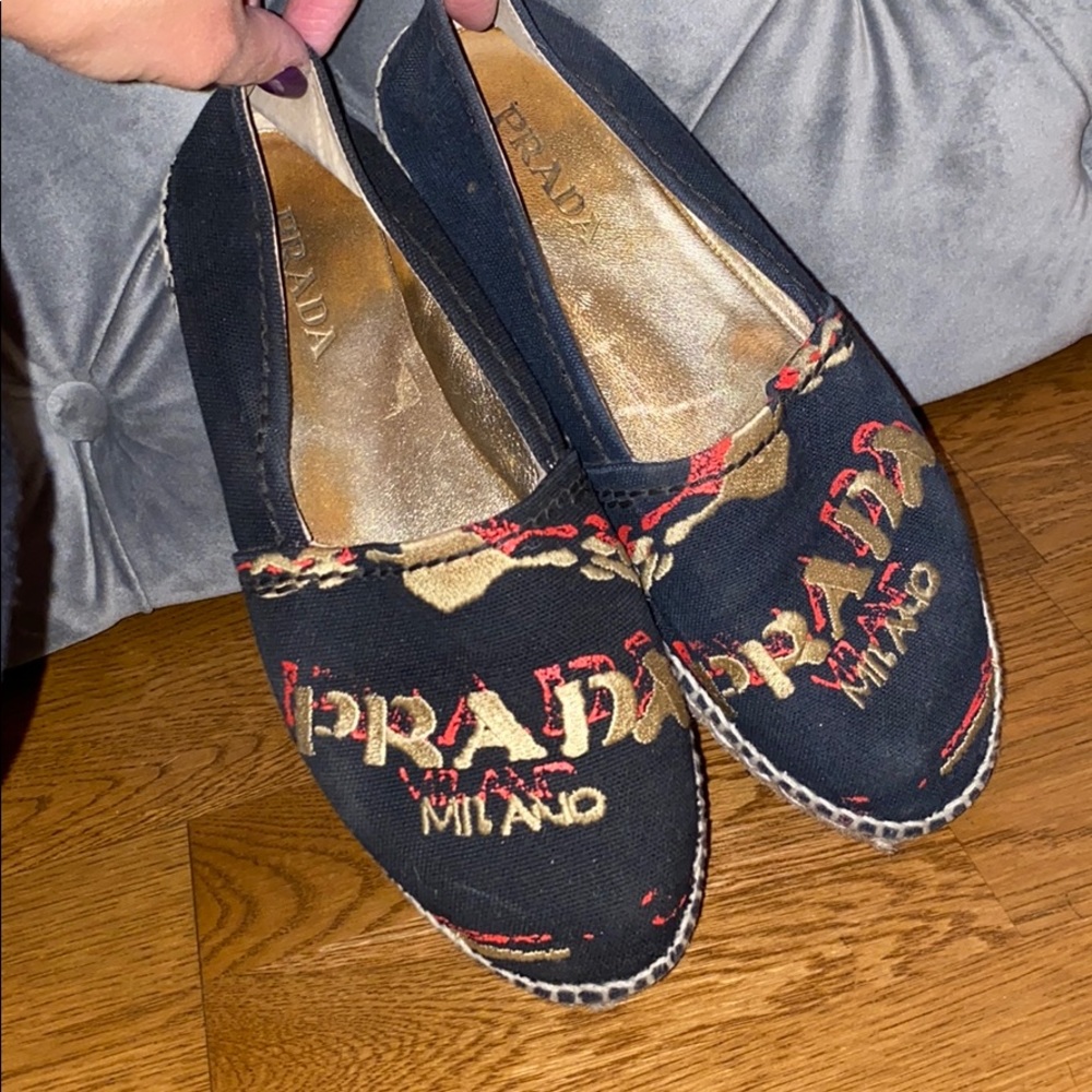 Prada women’s espadrille slip on flats